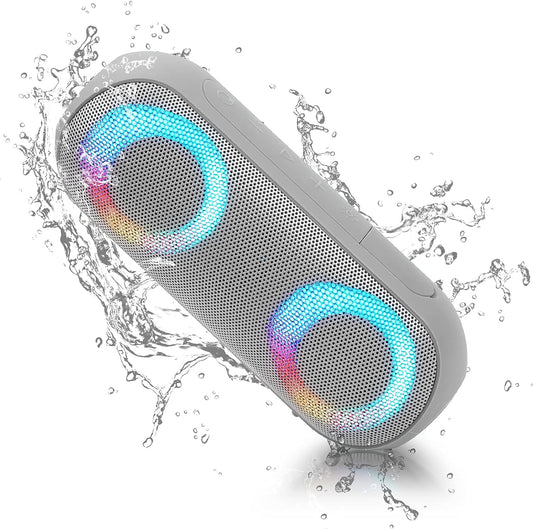 Amazing  NOTABRICK Bluetooth Speakers, Portable Speakers Bluetooth Wireless(100FT Range) with 30W Loud Stereo Sound, IPX7 Waterproof Shower Speakers, RGB Multi-Colors Rhythm Lights, 1000mins Playtime
