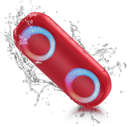 Amazing  NOTABRICK Bluetooth Speakers, Portable Speakers Bluetooth Wireless(100FT Range) with 30W Loud Stereo Sound, IPX7 Waterproof Shower Speakers, RGB Multi-Colors Rhythm Lights, 1000mins Playtime