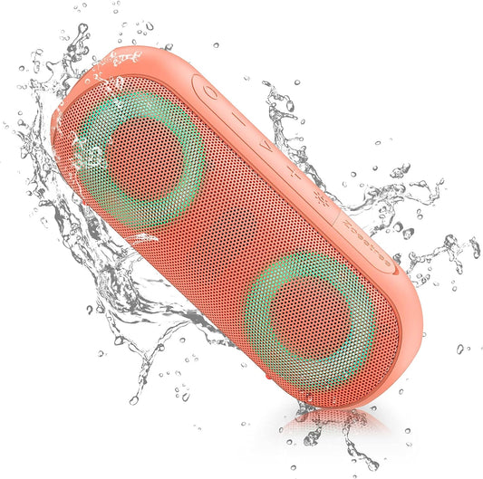 Amazing Bluetooth Speakers, Portable Speakers Bluetooth Wireless(100FT Range) with 30W Loud Stereo Sound, IPX7 Waterproof Shower Speakers, RGB Multi-Colors Rhythm Lights, 1000mins Playtime for Indoor&Outdoor